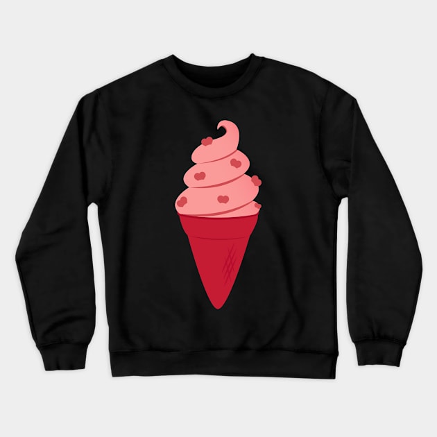 Heart Ice Cream Crewneck Sweatshirt by UpPastMidnight